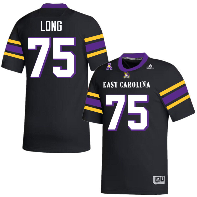 #75 Kyle Long East Carolina Pirates College Football Jersey Stitched-Black